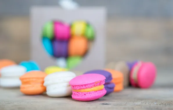 Cookies, Colorful, macarons