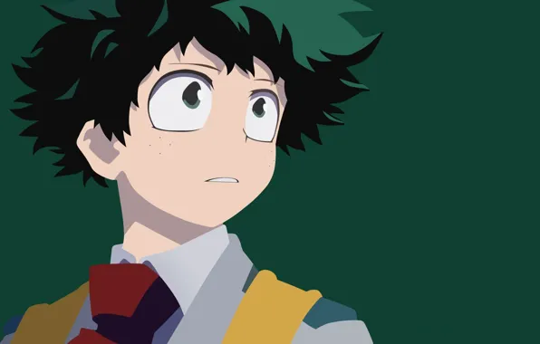 Green, anime, hero, manga, powerful, strong, uniform, yuusha