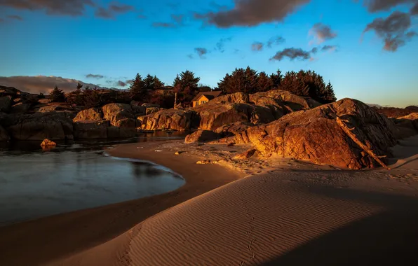 Picture sea, landscape, shore