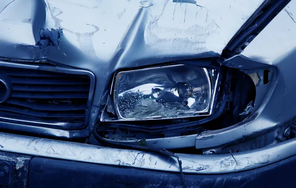 Headlight, bumper, dent