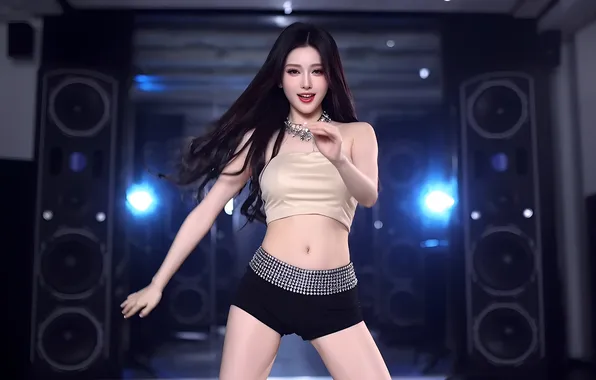 Girl, scene, dance, Chinese, Asian, long hair