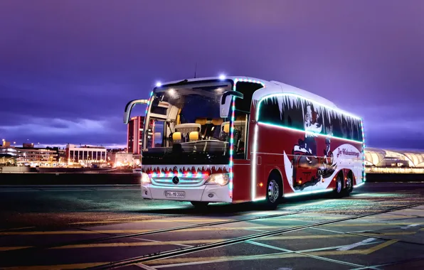 New year, mercedes benz, bus, coach, travego