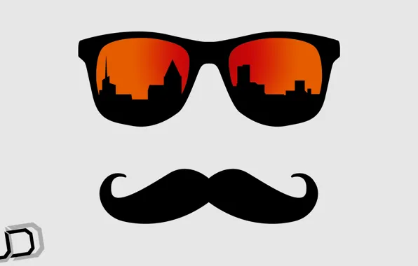The city, Mustache, Glasses, New-York, Like