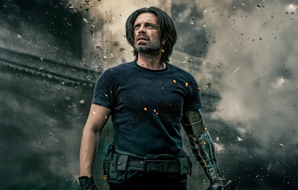 Poster, Sebastian Stan, Bucky Barnes, Thunderbolts, Sebastian Stan, James "Bucky" Barnes, The Thunderbolts