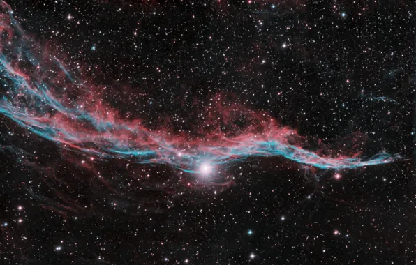 Picture space, stars, Veil nebula