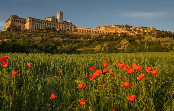 Picture mountains, Maki, Italy, Umbria, Assisi