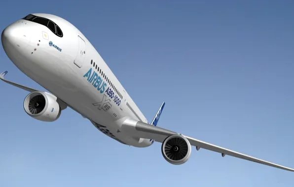 The plane, passenger, Airbus, A350-1000