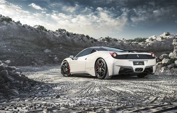 Ferrari, Ferrari, 458, White, Italia