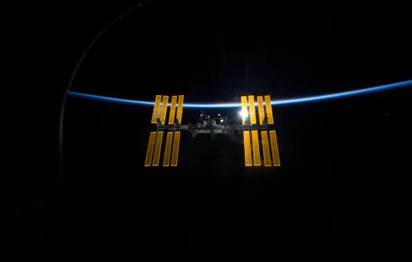 Earth, space, light, ISS, Space, International, ISS, background
