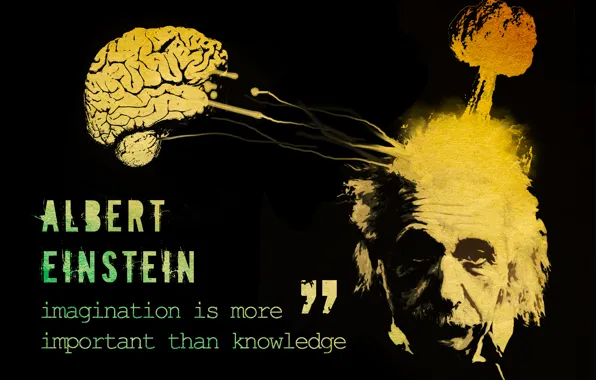 The explosion, the inscription, explosion, brain, Albert Einstein, Albert Einstein, quote, inscription