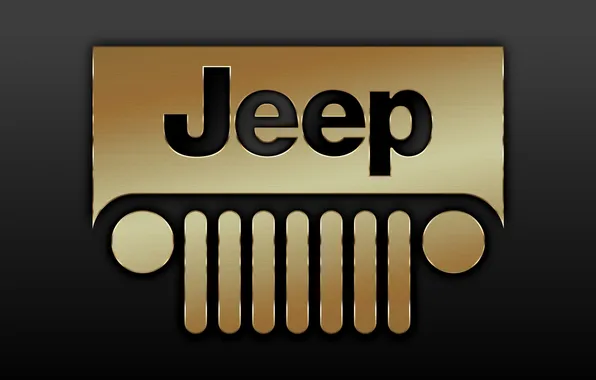 Picture the inscription, lights, logo, jeep, emblem, logo, jeep, grille