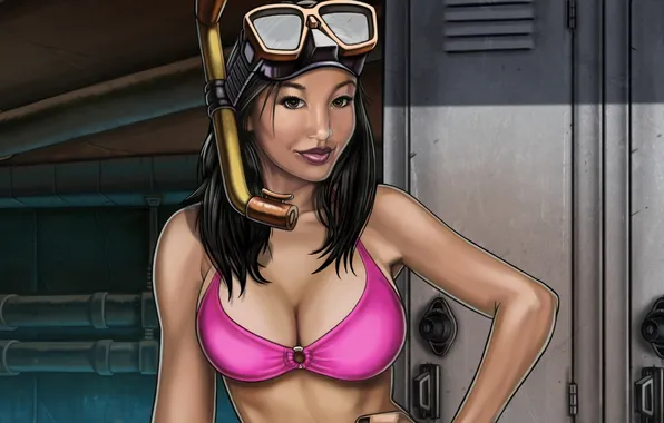 Boobs, brunette, bikini, Jasmine, Leisure Suit Larry: Reloaded