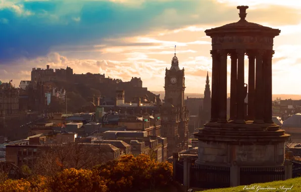 The sky, the city, Scotland, Scotland, Edinburgh, Edinburgh