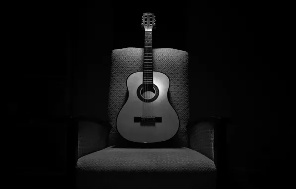Music, guitar, chair