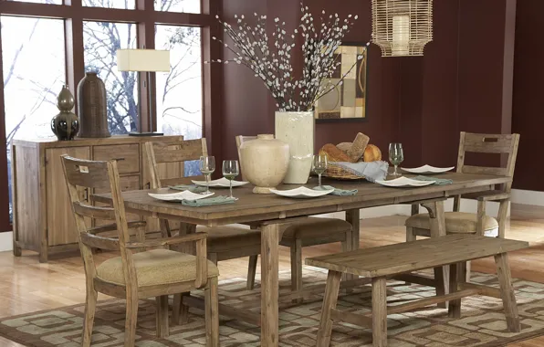 Picture wood, table, kitchen, grain, dining set
