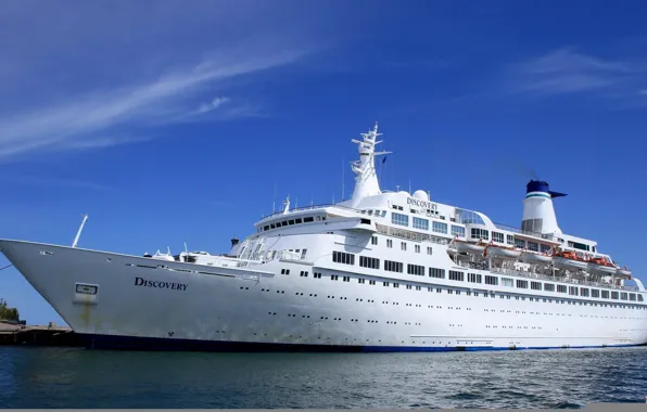 Sea, the sky, the inscription, Ship, blue, discovery