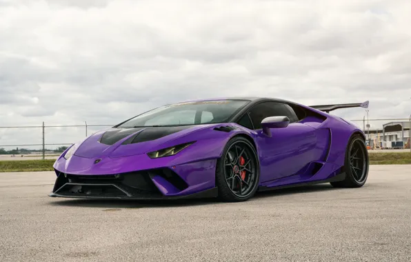 Lamborghini, Purple, Coupe, VAG, Performante, Huracan