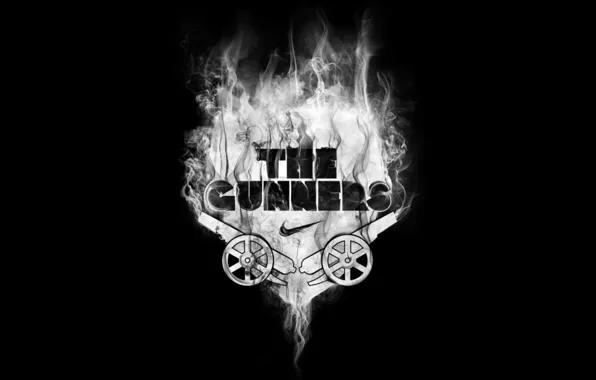Picture background, smoke, gun, Arsenal, art, Nike, Arsenal, Football Club
