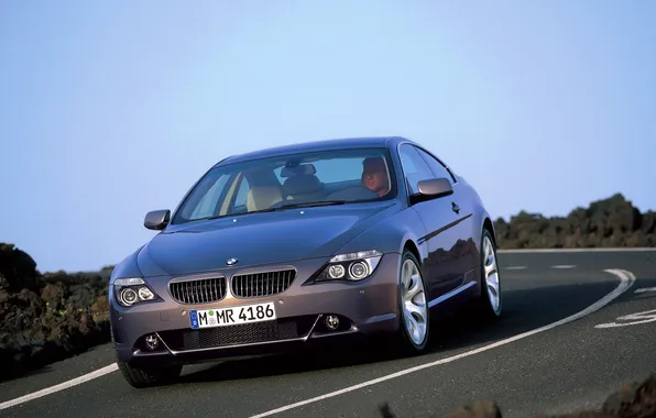 Road, grey, BMW, highway, E63, BMW E63