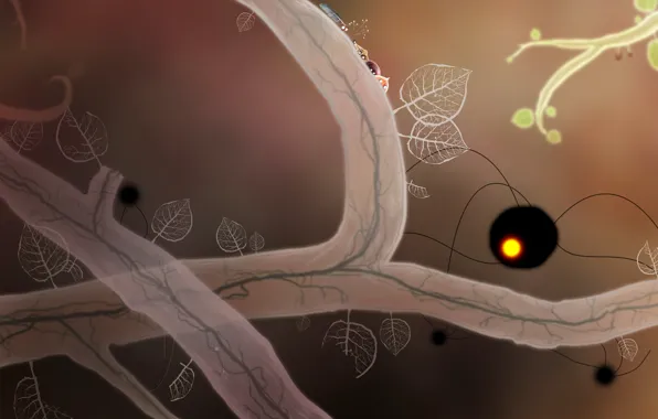 Leaves, branches, spider, characters, hiding, botanicula