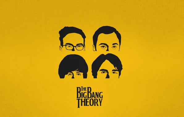 Picture yellow, background, head, the series, The Big Bang Theory