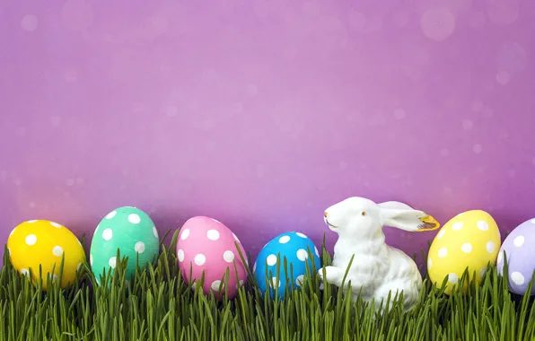 Grass, spring, Easter, pink, spring, Easter, eggs, decoration