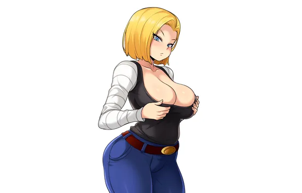 Girl, sexy, cleavage, boobs, anime, blue eyes, beautiful, short hair