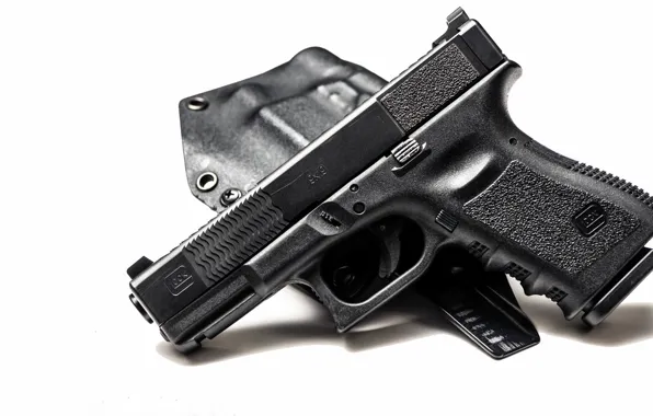 Gun, white background, Glock, holster, custom, ATEi