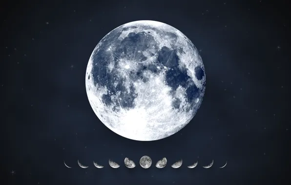 Stars, the moon, moon, calendar, lunar