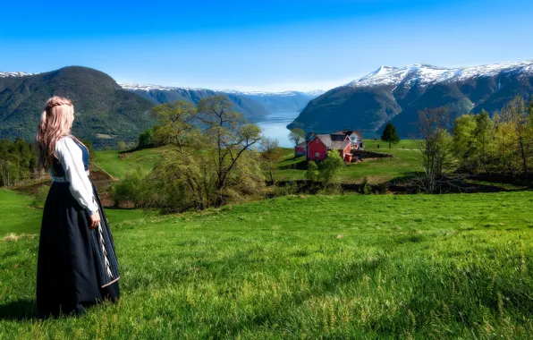 Girl, Norway, Norway, Sogn and Fjordane, Resaland