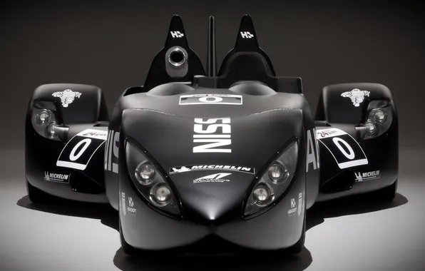 Black, lights, nissan, prototype, Nissan, the front, racing car, 24 Hours of Le Mans