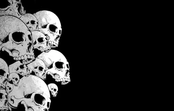 Black, Skull, skull