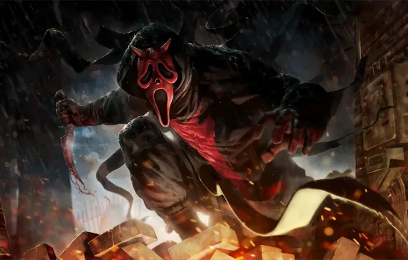 The demon, mask, knife, Creek, Dead by Daylight