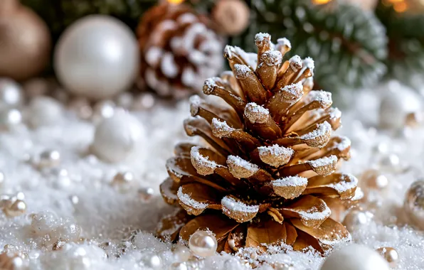 Winter, Snow, New year, Tree, Bump