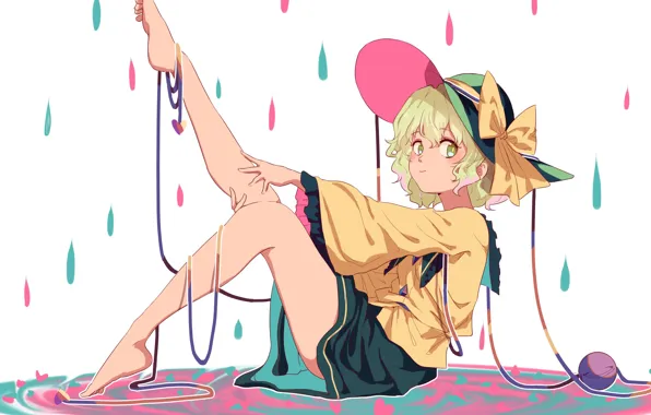 Girl, Touhou, komeiji koishi, tuck