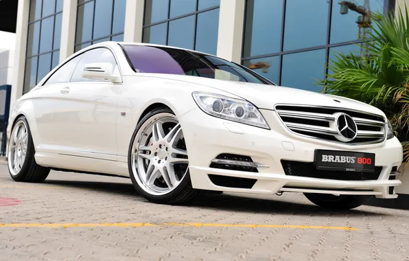 Picture machine, foreground, tuning, white, mercedes, drives, Mercedes, 2011