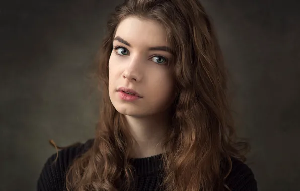 Look, girl, face, background, sweetheart, model, portrait, brown hair