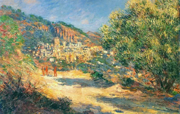Landscape, picture, Claude Monet, The road to Monte Carlo
