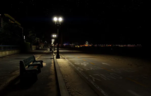 Beach, void, night, the atmosphere, Los Angeles