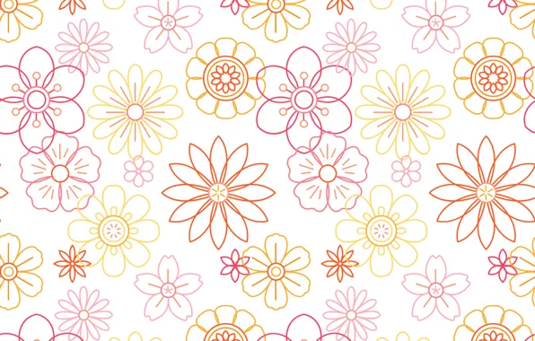 White, flowers, background, vector, texture, flowers