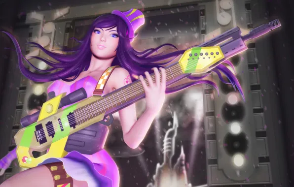 Guitar, League of Legends, Caitlyn, the Sheriff of Piltover