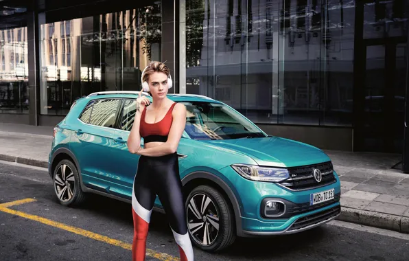 Picture auto, look, girl, Volkswagen, Cara Delevingne