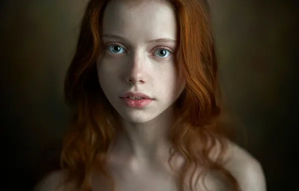 Picture portrait, the beauty, redhead, green-eyed, Alexander Vinogradov, Catherine Jasnogorodska