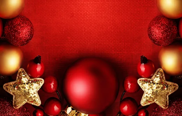 Decoration, holiday, balls, New Year, Christmas, red, Christmas, balls