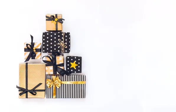 White, background, holiday, gifts, Diliana Nikolova