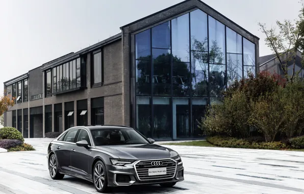 Auto, Audi, street, mansion, quattro, TFSI, A6L