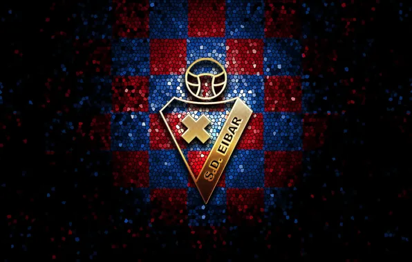 Wallpaper, sport, logo, football, La Liga, glitter, checkered, Eibar