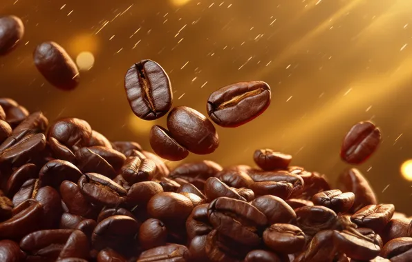 Coffee, coffee beans, AI art, neural network
