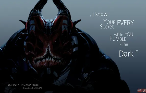 Picture eyes, mass effect 2, Shadow Broker, Grey Mediator, Yahg