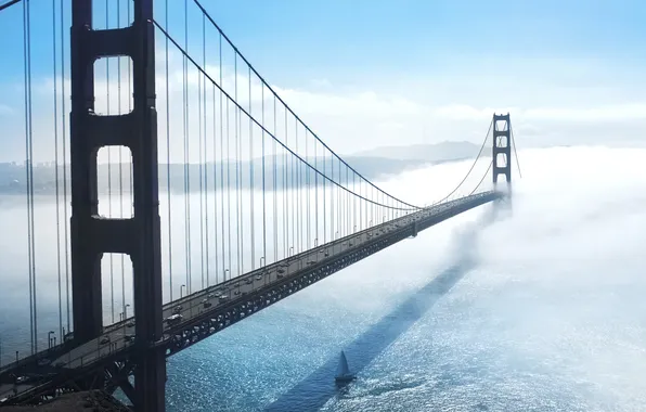 Picture fog, Strait, Bridge, San Francisco, Golden Gate, Golden Gate Bridge, San Francisco